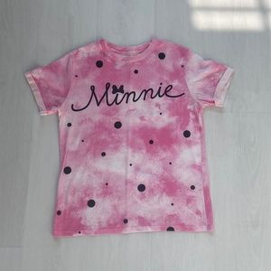 Junior's Tie Dye Minnie Mouse T-shirt